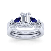 Gabriel & Co 6.5 x 5 Engagement Ring 14K White Gold Classic ER6002E4W44SA
