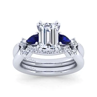 Gabriel & Co 8.5x6 Engagement Ring 14K White Gold Classic ER6002E8W44SA
