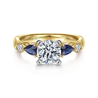 Gabriel & Co 6.5 Engagement Ring 14K Gold Classic ER6002M44SA