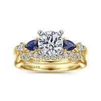 Gabriel & Co 6.5 Engagement Ring 14K Gold Classic ER6002M44SA