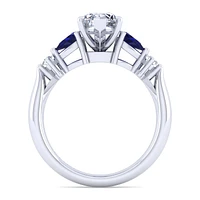 Gabriel & Co 10x5 Engagement Ring 14K White Gold Classic ER6002M4W44SA