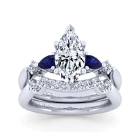 Gabriel & Co 10x5 Engagement Ring 14K White Gold Classic ER6002M4W44SA