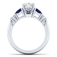 Gabriel & Co 13x6.5 Engagement Ring Platinum Classic ER6002M8PT4SA