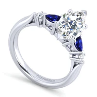 Gabriel & Co 13x6.5 Engagement Ring Platinum Classic ER6002M8PT4SA