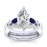 Gabriel & Co 13x6.5 Engagement Ring Platinum Classic ER6002M8PT4SA