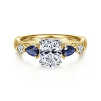 Gabriel & Co 8x5.5 Engagement Ring 14K Gold Classic ER6002O4M44SA