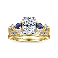 Gabriel & Co 8x5.5 Engagement Ring 14K Gold Classic ER6002O4M44SA