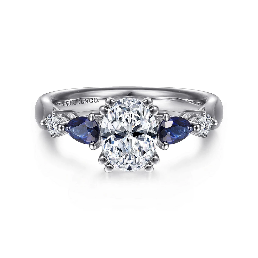 Gabriel & Co 8x5.5 Engagement Ring Platinum Classic ER6002O4PT4SA