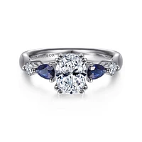Gabriel & Co 8x5.5 Engagement Ring Platinum Classic ER6002O4PT4SA