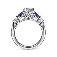 Gabriel & Co 8x5.5 Engagement Ring Platinum Classic ER6002O4PT4SA