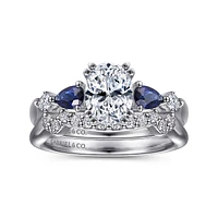 Gabriel & Co 8x5.5 Engagement Ring Platinum Classic ER6002O4PT4SA