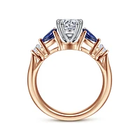 Gabriel & Co 8x5.5 Engagement Ring 14K Two-Tone Gold Classic ER6002O4T44SA