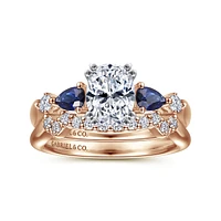 Gabriel & Co 8x5.5 Engagement Ring 14K Two-Tone Gold Classic ER6002O4T44SA