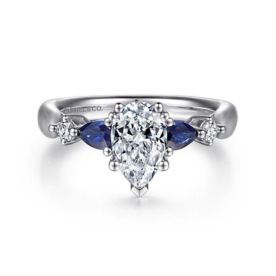 Gabriel & Co 10x6 Engagement Ring Platinum Classic ER6002P6PT4SA