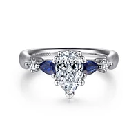 Gabriel & Co 10x6 Engagement Ring Platinum Classic ER6002P6PT4SA