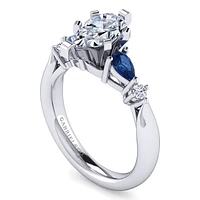 Gabriel & Co 10x6 Engagement Ring Platinum Classic ER6002P6PT4SA