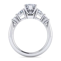 Gabriel & Co 10x6 Engagement Ring 14K White Gold Classic ER6002P6W44JJ