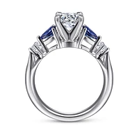 Gabriel & Co 6.5 Engagement Ring Platinum Classic ER6002PT4SA