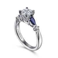 Gabriel & Co 6.5 Engagement Ring Platinum Classic ER6002PT4SA