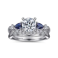 Gabriel & Co 6.5 Engagement Ring Platinum Classic ER6002PT4SA