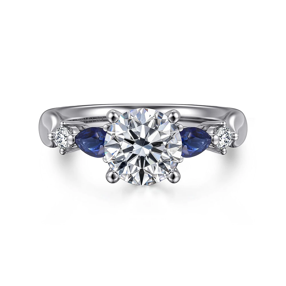Gabriel & Co 7.4 Engagement Ring 14K White Gold Classic ER6002R6W44SA