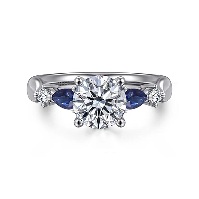 Gabriel & Co 7.4 Engagement Ring 14K White Gold Classic ER6002R6W44SA