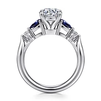 Gabriel & Co 7.4 Engagement Ring 14K White Gold Classic ER6002R6W44SA
