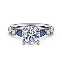 Gabriel & Co 8 Engagement Ring 14K White Gold Classic ER6002R8W44SA