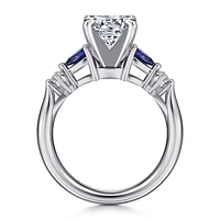 Gabriel & Co 8 Engagement Ring 14K White Gold Classic ER6002R8W44SA
