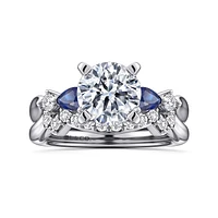 Gabriel & Co 8 Engagement Ring 14K White Gold Classic ER6002R8W44SA