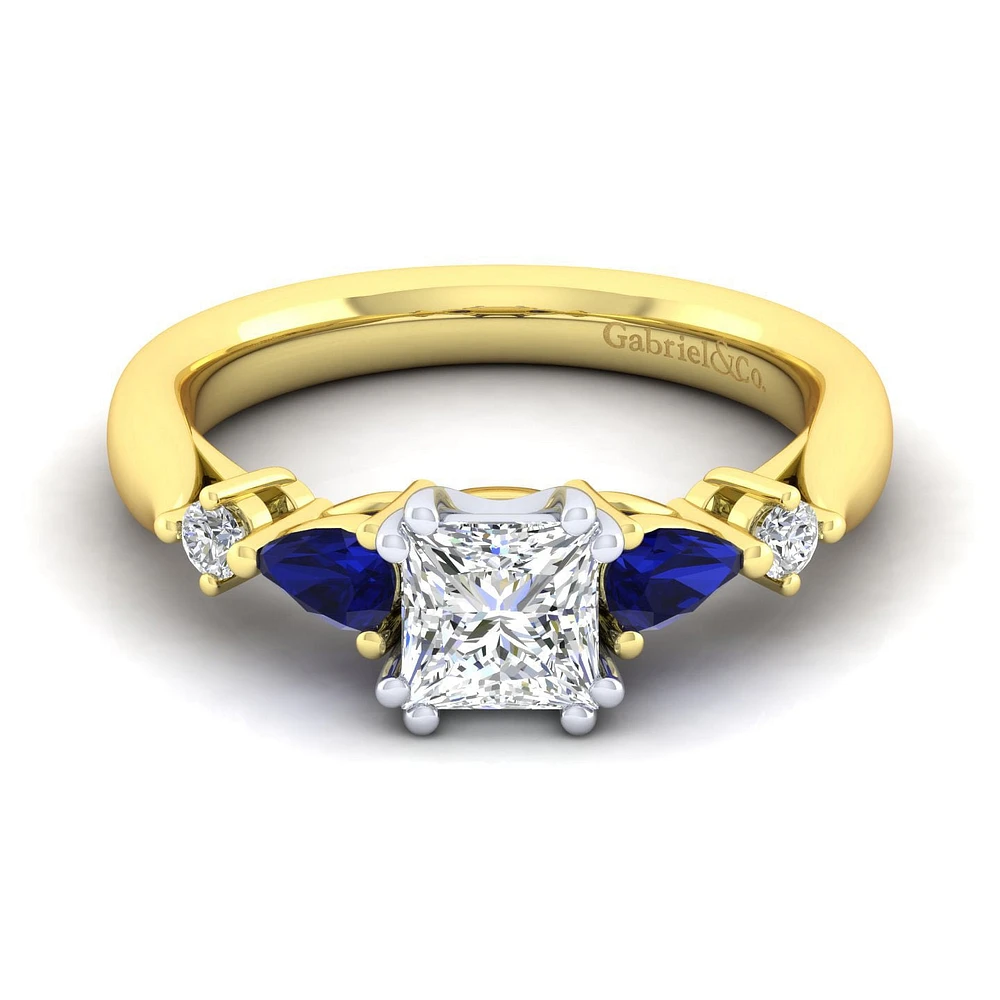 Gabriel & Co 5.5 Engagement Ring 14K Gold Classic ER6002S4M44SA