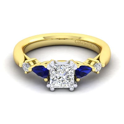 Gabriel & Co 5.5 Engagement Ring 14K Gold Classic ER6002S4M44SA