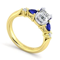 Gabriel & Co 5.5 Engagement Ring 14K Gold Classic ER6002S4M44SA