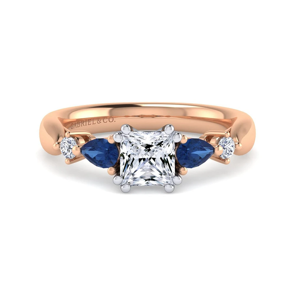 Gabriel & Co 5.5 Engagement Ring 14K Two-Tone Gold Classic ER6002S4T44SA