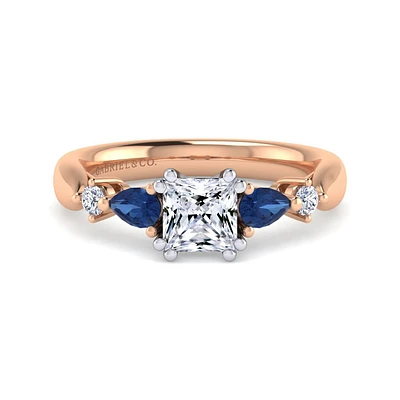 Gabriel & Co 5.5 Engagement Ring 14K Two-Tone Gold Classic ER6002S4T44SA