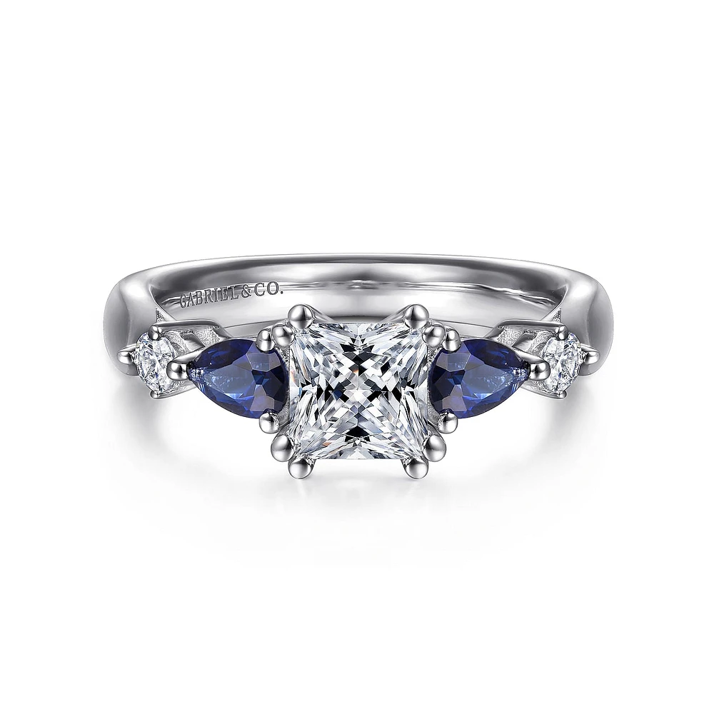 Gabriel & Co 5.5 Engagement Ring 14K White Gold Classic ER6002S4W44SA