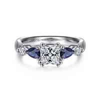 Gabriel & Co 5.5 Engagement Ring 14K White Gold Classic ER6002S4W44SA