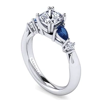 Gabriel & Co 5.5 Engagement Ring 14K White Gold Classic ER6002S4W44SA