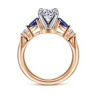 Gabriel & Co 6.5 Engagement Ring 14K Two-Tone Gold Classic ER6002T44SA