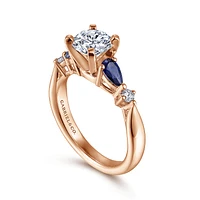 Gabriel & Co 6.5 Engagement Ring 14K Two-Tone Gold Classic ER6002T44SA