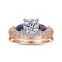 Gabriel & Co 6.5 Engagement Ring 14K Two-Tone Gold Classic ER6002T44SA
