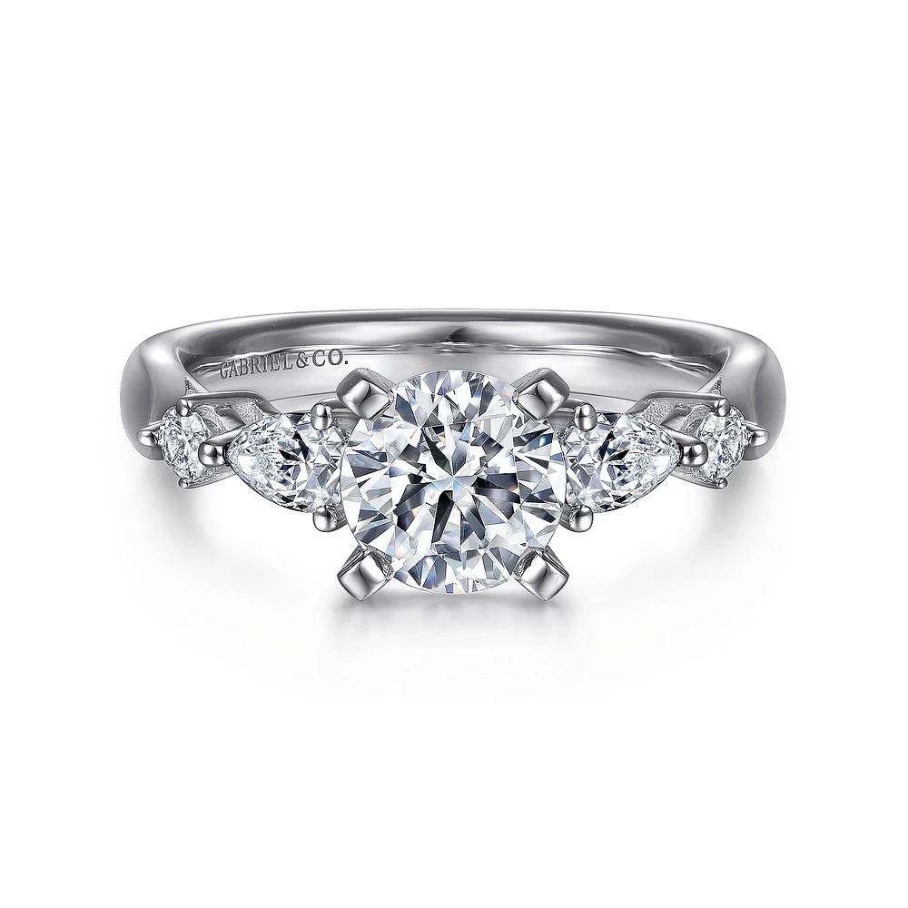 Gabriel & Co 6.5 Engagement Ring 14K White Gold Classic ER6002W44JJ