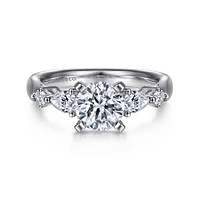 Gabriel & Co 6.5 Engagement Ring 14K White Gold Classic ER6002W44JJ