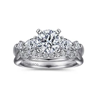 Gabriel & Co 6.5 Engagement Ring 14K White Gold Classic ER6002W44JJ