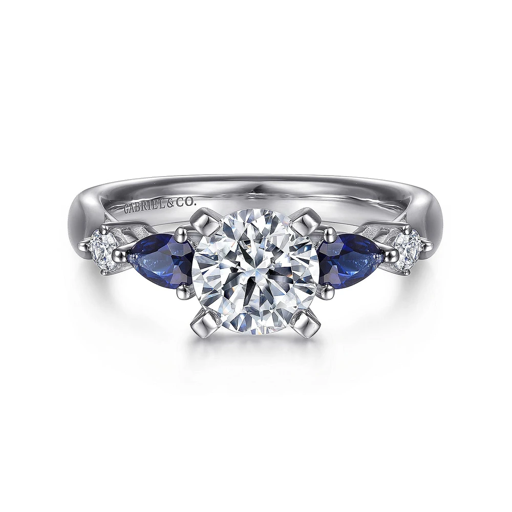 Gabriel & Co 6.5 Engagement Ring 18K White Gold Classic ER6002W84SA