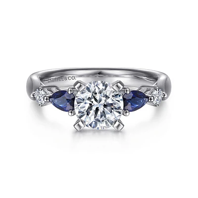 Gabriel & Co 6.5 Engagement Ring 18K White Gold Classic ER6002W84SA