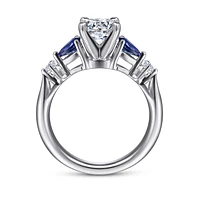 Gabriel & Co 6.5 Engagement Ring 18K White Gold Classic ER6002W84SA