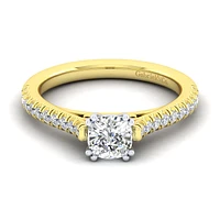 Gabriel & Co 5.5x5.5 Engagement Ring 14K Gold Classic ER7224C4M44JJ