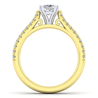 Gabriel & Co 5.5x5.5 Engagement Ring 14K Gold Classic ER7224C4M44JJ
