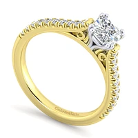 Gabriel & Co 5.5x5.5 Engagement Ring 14K Gold Classic ER7224C4M44JJ